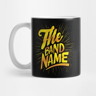 Gradient Yellow colors The Band Name Mug